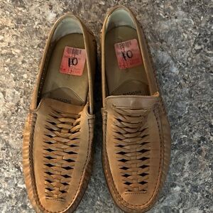 Johnston & Murphy sheepskin Tan Loafers for Men size 10m